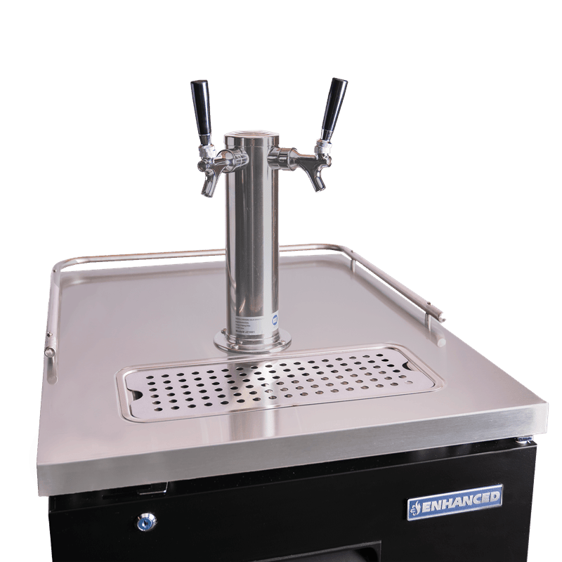 EDD - 1 - HC Enhanced Draft Beer Dispenser Refrigerator, 1 - tower, black exterior - Enhanced Refrigeration - Enhanced Equipment