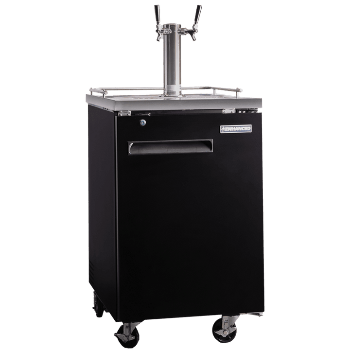 EDD - 1 - HC Enhanced Draft Beer Dispenser Refrigerator, 1 - tower, black exterior - Enhanced Refrigeration - Enhanced Equipment
