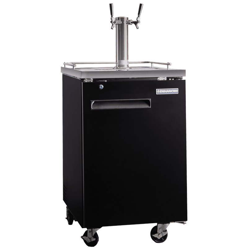 EDD - 1 - HC Enhanced Draft Beer Dispenser Refrigerator, 1 - tower, black exterior - Enhanced Refrigeration - Enhanced Equipment