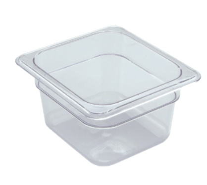 EFP64C Cresco Resco Food Pan 1/6 - 4" Deep, Clear - Enhanced Smallwares - Enhanced Equipment