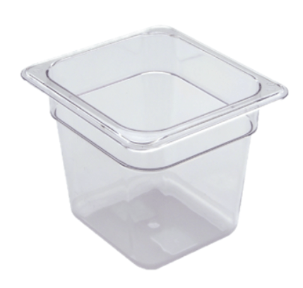 EFP66C Cresco Resco Food Pan 1/6 - 6" Deep, Clear - Enhanced Smallwares - Enhanced Equipment