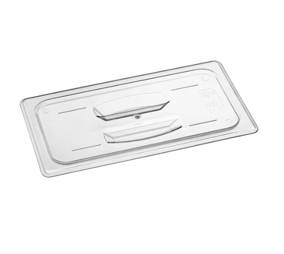 EFPL30C Cresco Resco 1/3 Size Polycarbonate Lid Solid, Clear - Enhanced Smallwares - Enhanced Equipment