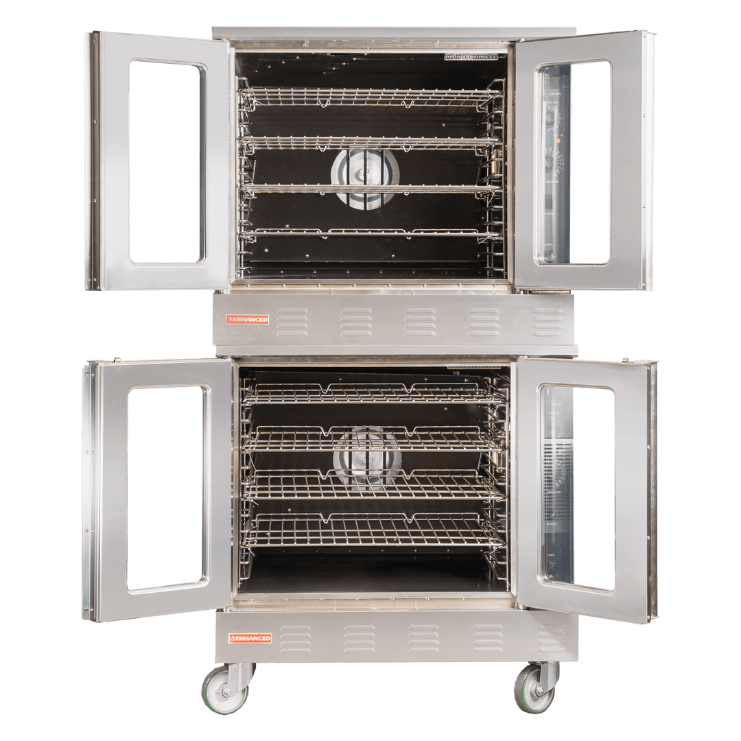 EGCO - 613 - 2 Enhanced CONVECTION OVEN DOUBLE (GAS) 108,000 BTU, 120V - Enhanced Gas Equipment - Convection Ovens - Enhanced Equipment