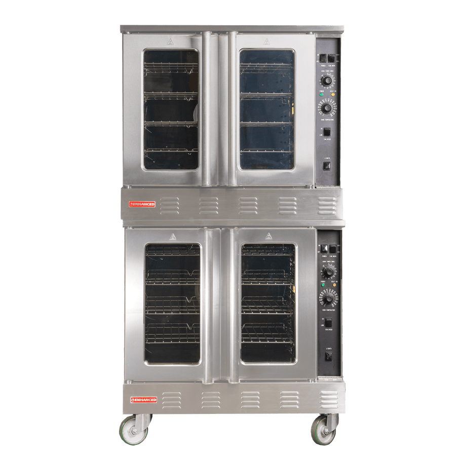 EGCO - 613 - 2 Enhanced CONVECTION OVEN DOUBLE (GAS) 108,000 BTU, 120V - Enhanced Gas Equipment - Convection Ovens - Enhanced Equipment