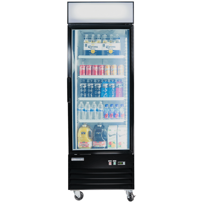 EGDM - 19F - HC Enhanced Merchandiser Freezer 1 - Glass door, Black exterior, New Models are coming in with adjustable feet - Enhanced Refrigeration - Enhanced Equipment