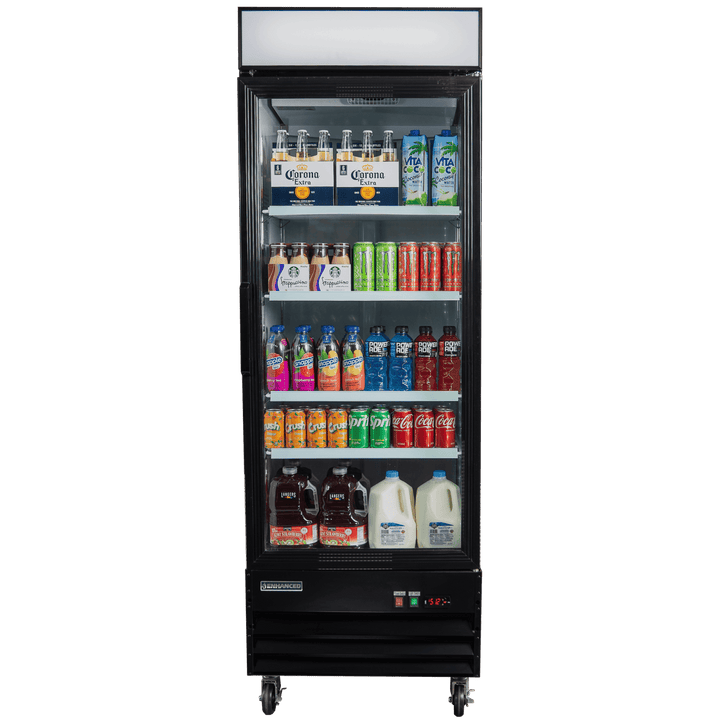 EGDM - 23R - HC Enhanced Merchandiser Refrigerator 1 - Glass doors, 23 cu., Black exterior - Enhanced Refrigeration - Enhanced Equipment