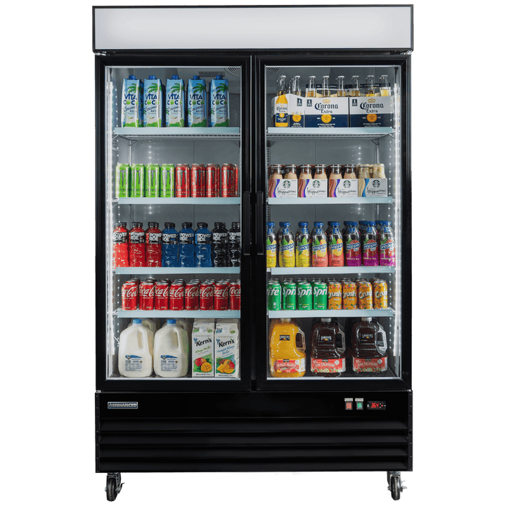 EGDM - 45R - HC Enhanced Merchandiser Refrigerator 2 - Glass doors, Black exterior - Enhanced Refrigeration - Refrigeration - Enhanced Equipment