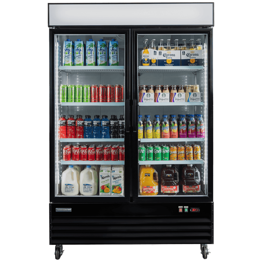 EGDM - 45R - HC Enhanced Merchandiser Refrigerator 2 - Glass doors, Black exterior - Enhanced Refrigeration - Refrigeration - Enhanced Equipment