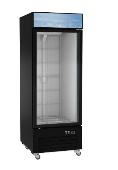 EGDM - ICE1 - HC Enhanced Merchandiser Ice Refrigerator 1 - Glass door, Black exterior Capacity: 23 cu. ft. - Enhanced Refrigeration - Enhanced Equipment