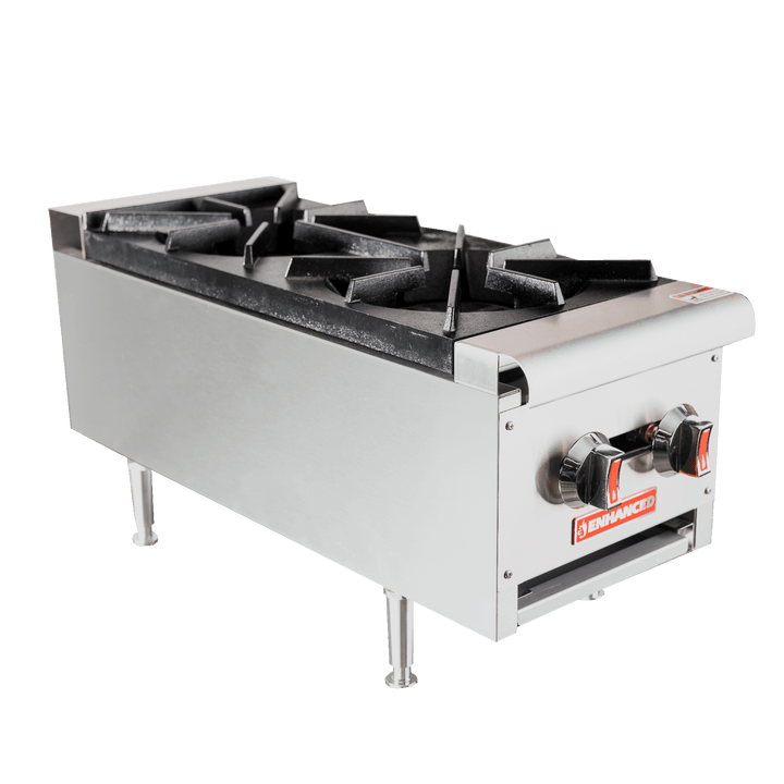 EGHP - 2L Enhanced HOT PLATE 12" WIDE 2 OPEN BURNERS 53,000 BTU - Enhanced Gas Equipment - Hotplate - Enhanced Equipment