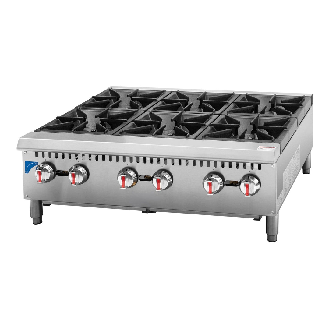 EGHP - 6L Enhanced HOT PLATE 36" WIDE 6 OPEN BURNERS 159,000 BTU - Enhanced Gas Equipment - Hotplate - Enhanced Equipment
