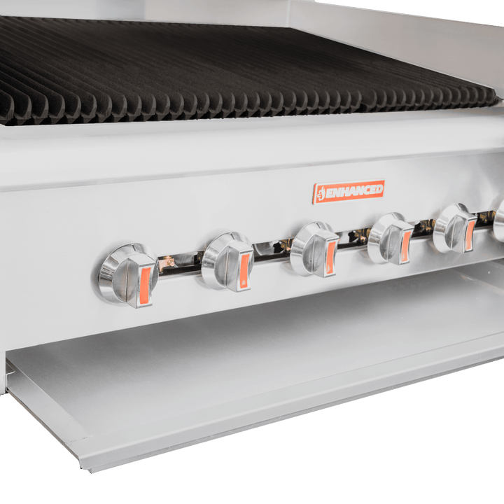 EHDCB - 36 Enhanced CHAR BROILER, RADIANT 36\" 120,000 BTU - Enhanced Gas Equipment - Charbroiler - Enhanced Equipment