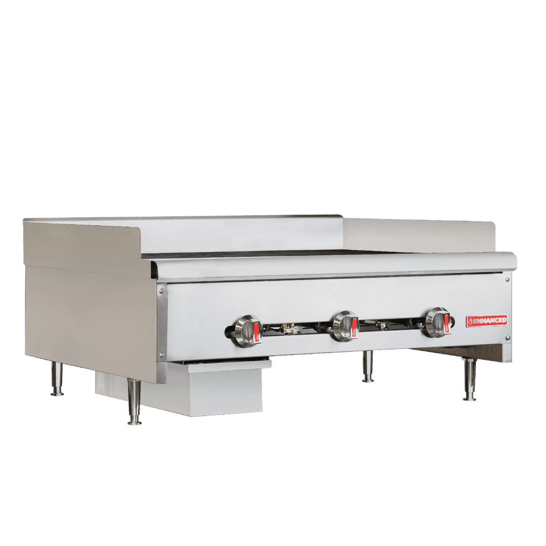 EHDG - 36 - 1 Enhanced 36" Griddle with 1" Thick Plate, Heavy - Duty - Enhanced Gas Equipment - Enhanced Equipment