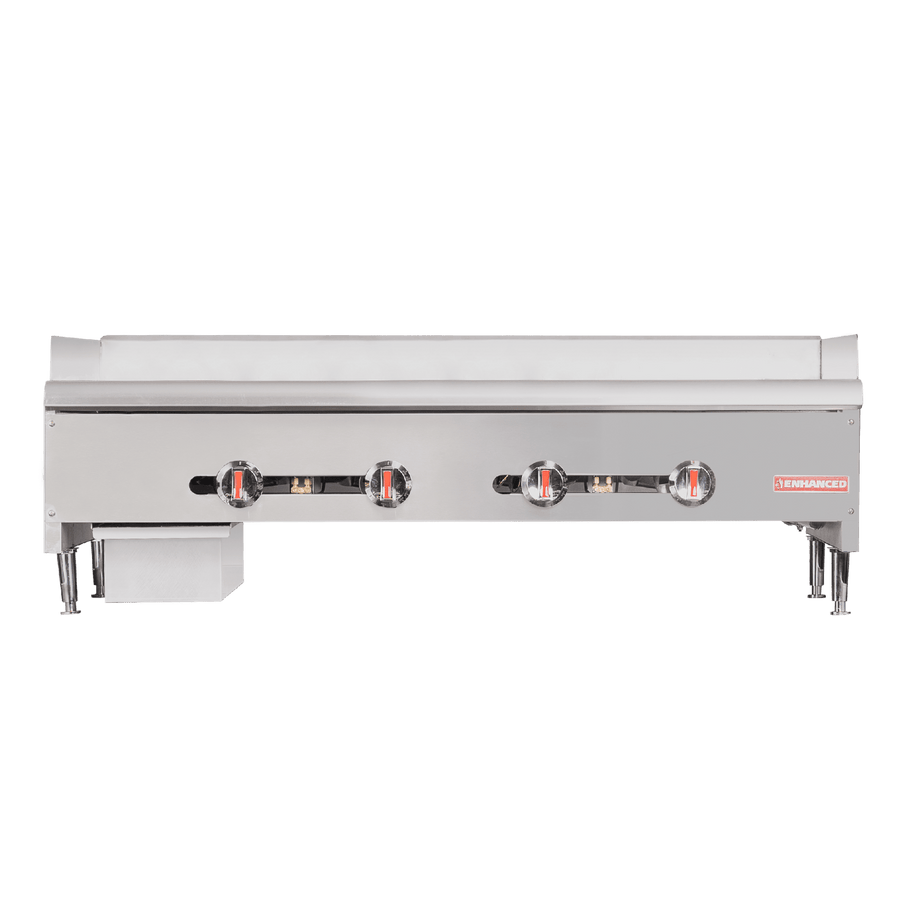 EHDG - 48 - 1 Enhanced 48" Gas Griddle with 1" Thick Plate, Heavy - Duty - Enhanced Gas Equipment - Griddle - Enhanced Equipment