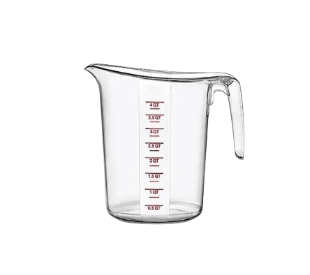 EMC - 16C Cresco Resco Measuring Cup, 16 Cup, 4 Liter, 4000 ml, Clear - Enhanced Smallwares - Enhanced Equipment