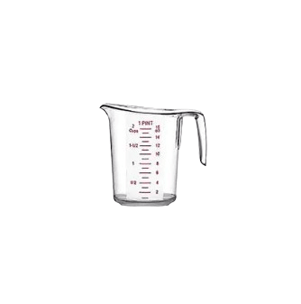 EMC - 2C Cresco Resco Measuring Cup, 2 Cup, 1 Pint, 500 ml., Clear - Enhanced Smallwares - Enhanced Equipment