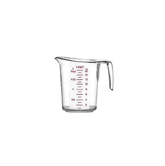 EMC - 2C Cresco Resco Measuring Cup, 2 Cup, 1 Pint, 500 ml., Clear - Enhanced Smallwares - Enhanced Equipment