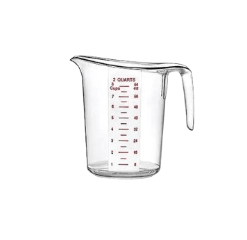 EMC - 8C Cresco Resco Measuring Cup, 8 Cup, 2 qt., 2000 ml, Clear - Enhanced Smallwares - Enhanced Equipment