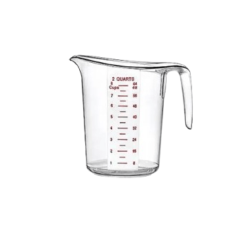 EMC - 8C Cresco Resco Measuring Cup, 8 Cup, 2 qt., 2000 ml, Clear - Enhanced Smallwares - Enhanced Equipment