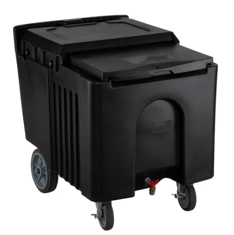 EMIB - 125 Cresco Resco Mobile Ice bin, 125lbs., insulated, black - Cresco Resco Smallwares - Enhanced Equipment