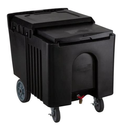 EMIB - 125 Enhanced Mobile Ice Bin, 125lbs., Black - Enhanced Smallwares - Enhanced Equipment