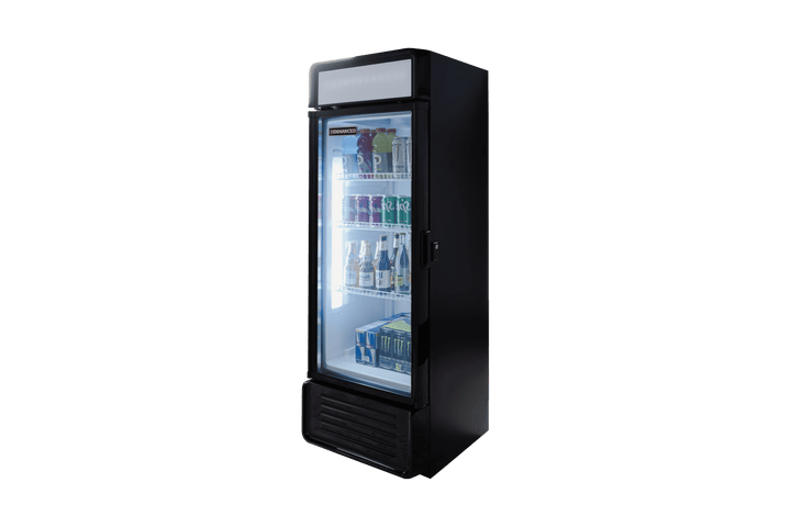 Enhanced Freezers XLS - 215W Enhanced Upright Glass Door Merchandiser, 6.9 Cu. Ft., Black Exterior - Enhanced Freezers - Enhanced Equipment