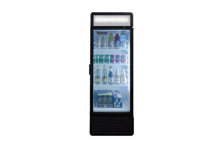 Enhanced Freezers XLS - 215W Enhanced Upright Glass Door Merchandiser, 6.9 Cu. Ft., Black Exterior - Enhanced Freezers - Enhanced Equipment