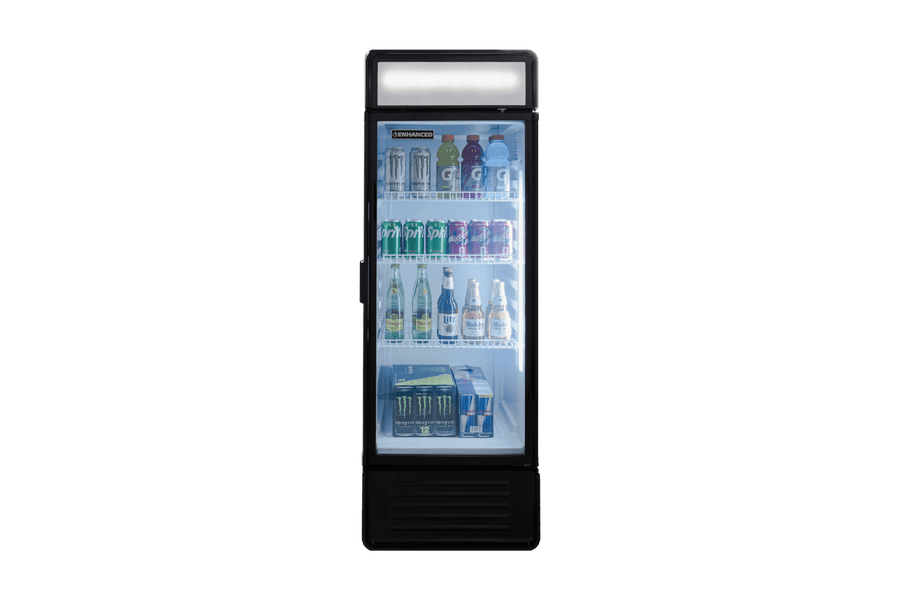 Enhanced Freezers XLS - 215W Enhanced Upright Glass Door Merchandiser, 6.9 Cu. Ft., Black Exterior - Enhanced Freezers - Enhanced Equipment
