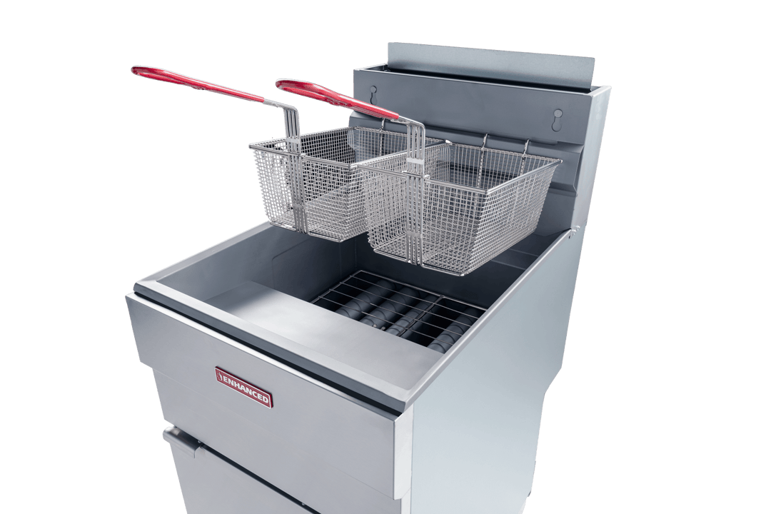 Enhanced Gas Equipment EGF - 150 - N Enhanced 65 - 80 lb Natural Gas Commercial Deep Fryer, 150,000 BTU - Enhanced New Gas Equipment - Fryer - Enhanced Equipment