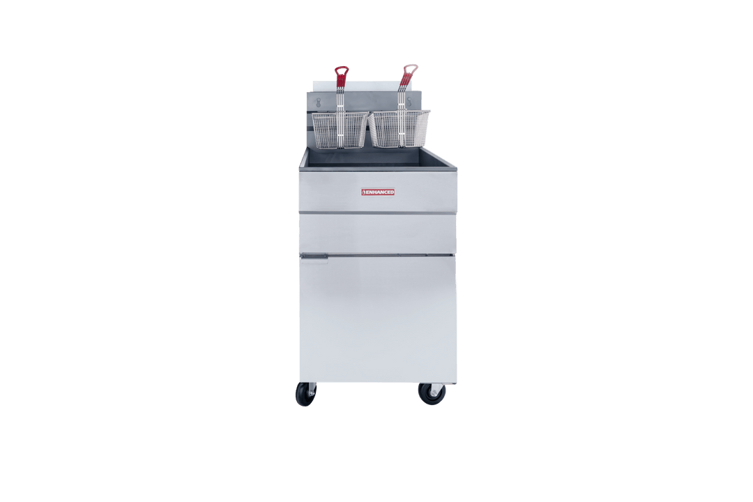 Enhanced Gas Equipment EGF - 85 - N 85 lb. Natural Gas Commercial Deep Fryer, 150,000 BTU - Enhanced Gas Equipment - Fryer - Enhanced Equipment