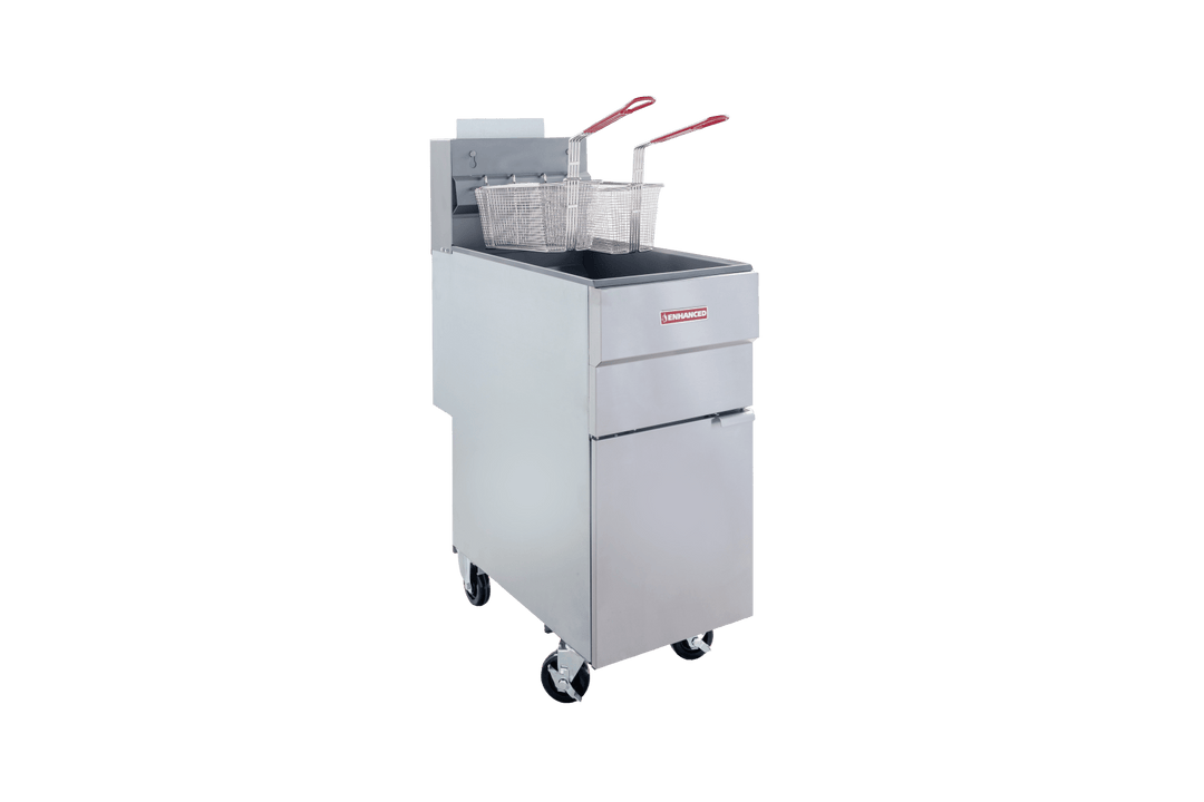 Enhanced Gas Equipment EGF - 90 - N Enhanced 35 - 40 lb Natural Gas Deep Fryer, 90,000 BTU - Enhanced Gas Equipment - Fryer - Enhanced Equipment