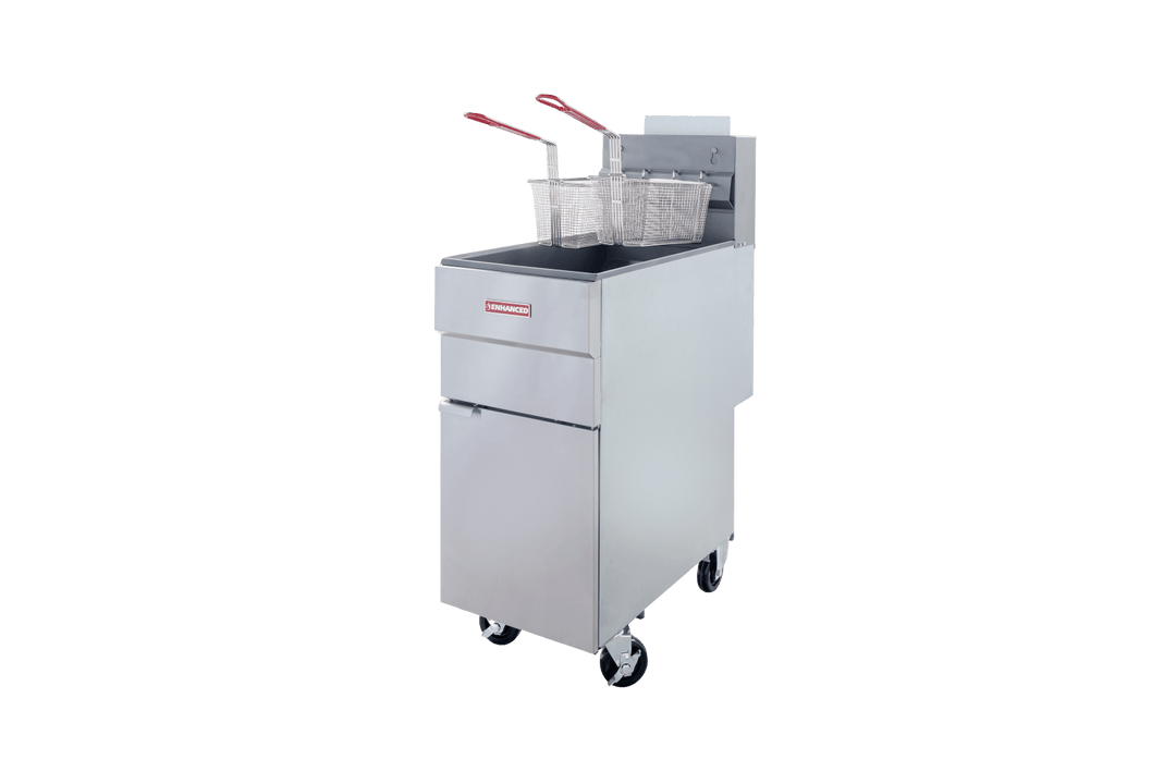 Enhanced Gas Equipment EGF - 90 - N Enhanced 35 - 40 lb Natural Gas Deep Fryer, 90,000 BTU - Enhanced Gas Equipment - Fryer - Enhanced Equipment