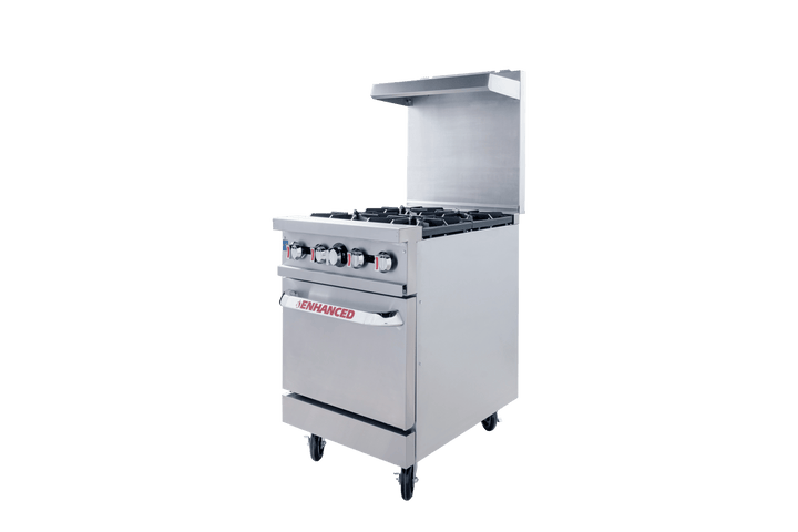 Enhanced Gas Equipment ER - 4 Enhanced 24" 4 - Burner Gas Range with Oven - Enhanced Gas Equipment - Range - Enhanced Equipment