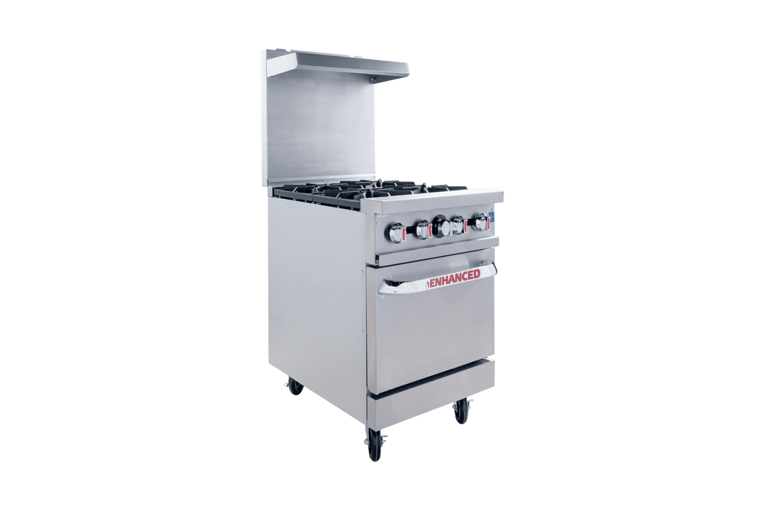 Enhanced Gas Equipment ER - 4 Enhanced 24" 4 - Burner Gas Range with Oven - Enhanced Gas Equipment - Range - Enhanced Equipment