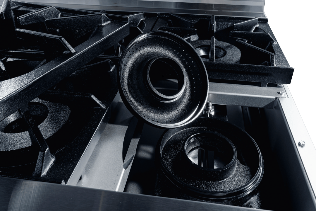 Enhanced Gas Equipment ER - 4 - G36 Enhanced 60" Commercial Gas Range - 4 Burners, 36" Griddle, 1 Standard Oven & 1 Small Oven - Enhanced Gas Equipment - Range - Enhanced Equipment