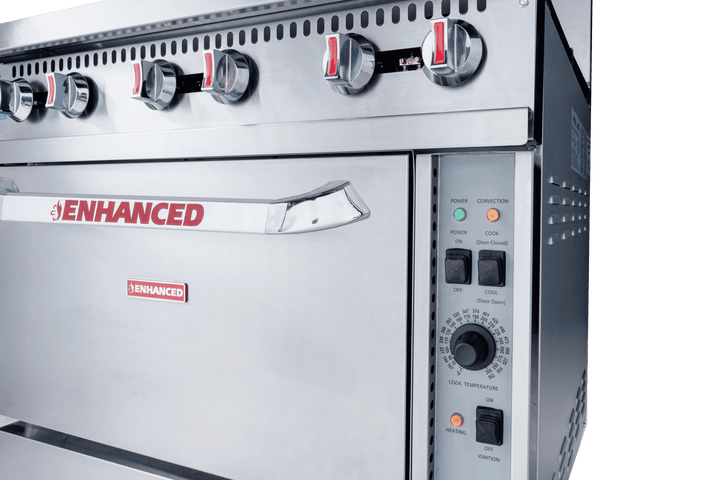 Enhanced Gas Equipment ER - 6 - C Enhanced Range - 6 - Burner Natural Gas Commercial Range with Convection Oven - Enhanced Gas Equipment - Enhanced Equipment