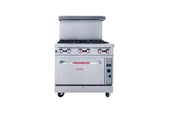 Enhanced Gas Equipment ER - 6 - C Enhanced Range - 6 - Burner Natural Gas Commercial Range with Convection Oven - Enhanced Gas Equipment - Enhanced Equipment