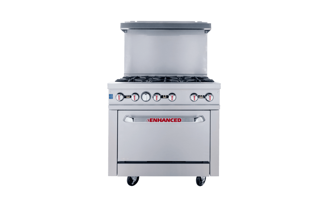 Enhanced Gas Equipment ER - 6 Enhanced 36" 6 - Burner Gas Range with Oven - Enhanced Gas Equipment - Range - Enhanced Equipment