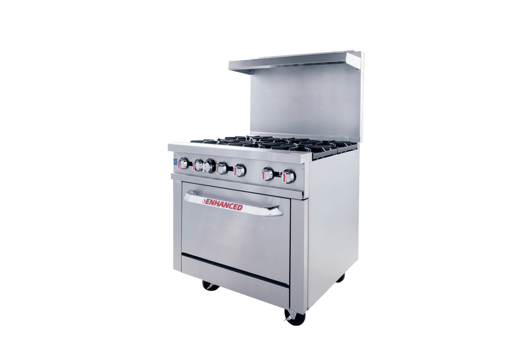 Enhanced Gas Equipment ER - 6 Enhanced 36" 6 - Burner Gas Range with Oven - Enhanced Gas Equipment - Range - Enhanced Equipment