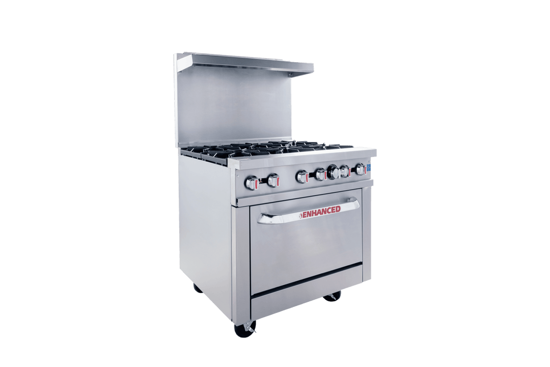 Enhanced Gas Equipment ER - 6 Enhanced 36" 6 - Burner Gas Range with Oven - Enhanced Gas Equipment - Range - Enhanced Equipment