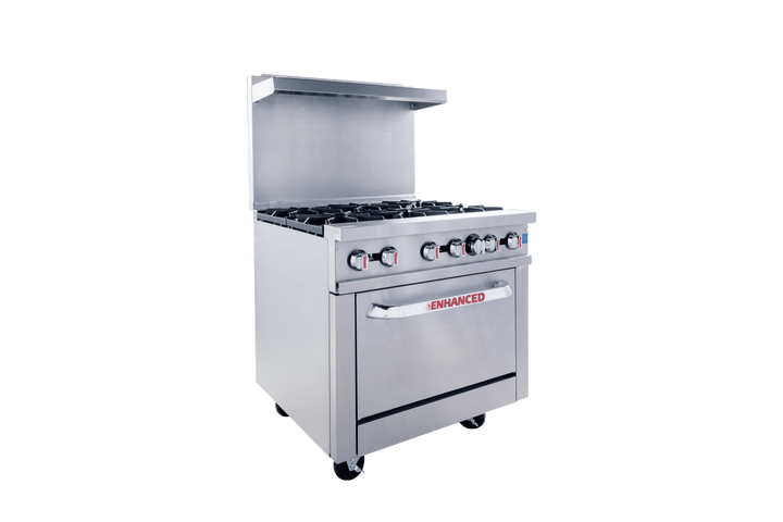 Enhanced Gas Equipment ER - 6 Enhanced 36" 6 - Burner Gas Range with Oven - Enhanced Gas Equipment - Range - Enhanced Equipment
