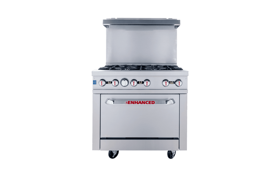 Enhanced Gas Equipment ER - 6 Enhanced 36" 6 - Burner Gas Range with Oven - Enhanced Gas Equipment - Range - Enhanced Equipment