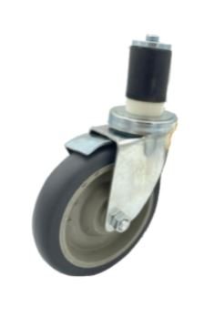 Enhanced Parts & Accessories EEX175Z-513-P2-1-1 5" Expanding Stem Casters with Brakes, Set of 4 - Enhanced Parts & Accessories - Caster - Enhanced Equipment