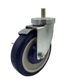 Enhanced Parts & Accessories ET11Z-513-P2-1-1 5" Universal Thread Swivel Caster with Brake, Set of 4 - Enhanced Parts & Accessories - Caster - Enhanced Equipment