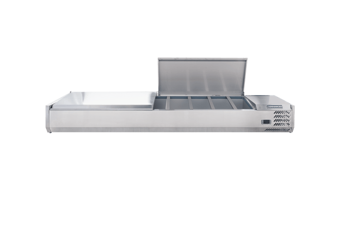 Enhanced Refrigeration CTSP - 78 - 15 - HC 78" W x 15" D Refrigerated Countertop Sandwich/Toppings Prep Station - Enhanced Refrigeration - Enhanced Equipment