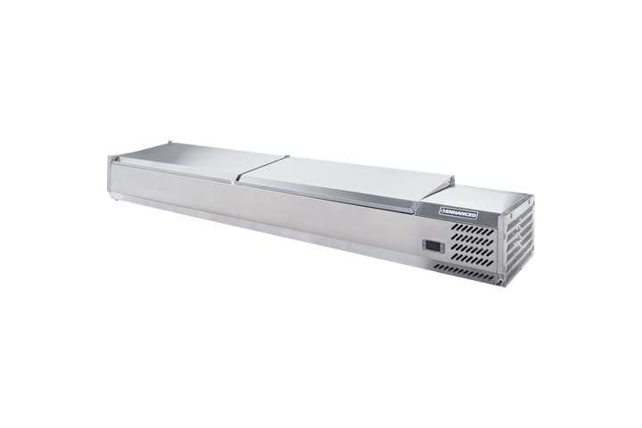 Enhanced Refrigeration CTSP - 78 - 15 - HC 78" W x 15" D Refrigerated Countertop Sandwich/Toppings Prep Station - Enhanced Refrigeration - Enhanced Equipment