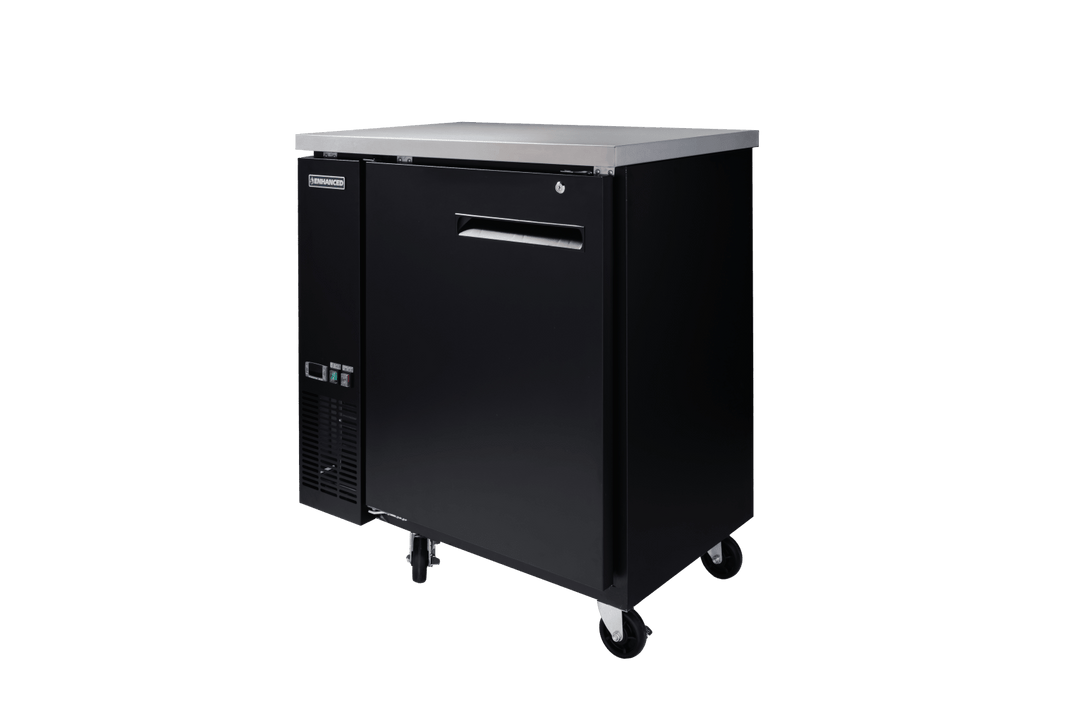 Enhanced Refrigeration EBB - 24 - 36F - HC Enhanced Back Bar Cooler, 36" W x 24" D, Black, 1 Solid Door - Enhanced Refrigeration - Enhanced Equipment