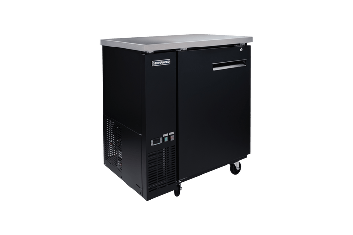 Enhanced Refrigeration EBB - 24 - 36F - HC Enhanced Back Bar Cooler, 36" W x 24" D, Black, 1 Solid Door - Enhanced Refrigeration - Enhanced Equipment