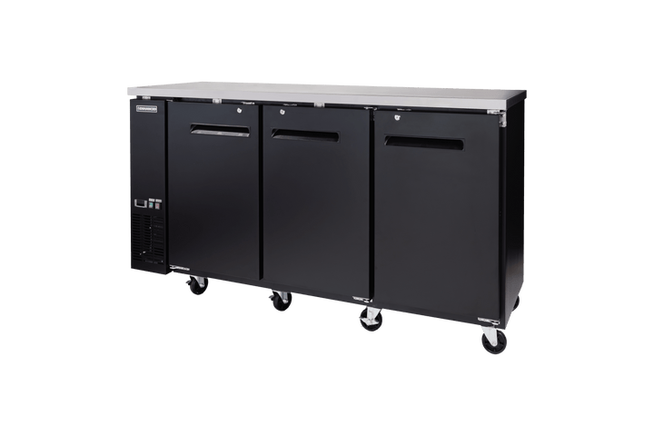 Enhanced Refrigeration EBB - 24 - 72F - HC Enhanced 72" Back Bar Cooler, 3 Solid Doors - Enhanced Refrigeration - Enhanced Equipment