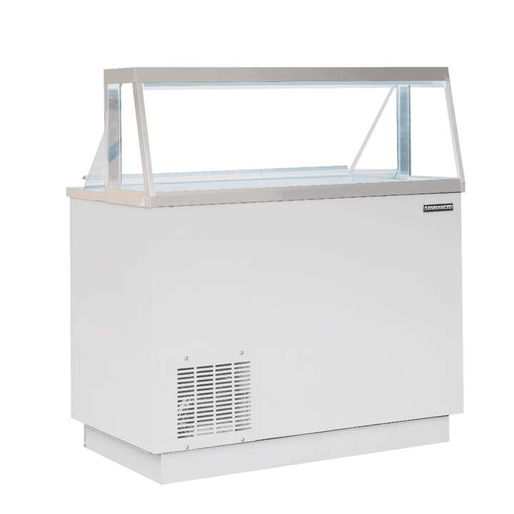 Enhanced Refrigeration EDC-46-HC 46" Dipping Cabinet with Sneeze Guard, White - Enhanced Refrigeration - Freezer/Dipping Cabinet - Enhanced Equipment